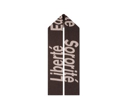 Liberté Égalité Sororité Scarf Cocoa & Mushroom £130