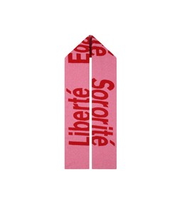 Liberté Égalité Sororité Scarf French Rose & Rouge £130