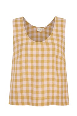 Beyond Nine Kim Top - Ochre Gingham £79
