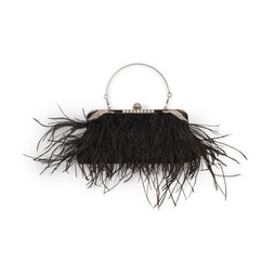 BLACK DECO FEATHER BAG £35 BY LOVETT & CO