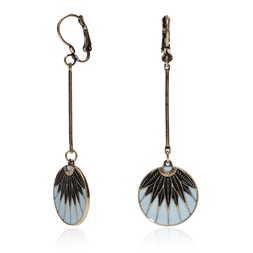 BLUE DISC ART DECO DROP EARRINGS £28 BY LOVETT & CO