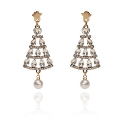 CHRISTMAS TREE CRYSTAL DROP EARRINGS £320BY LOVETT & CO