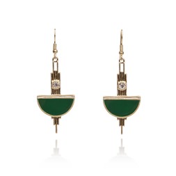 EMERALD DECO DROP EARRINGS £32 BY LOVETT & CO