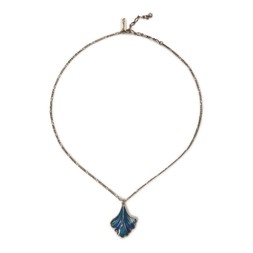GINKGO LEAF ENAMEL PENDANT NECKLACE £30 BY LOVETT & CO