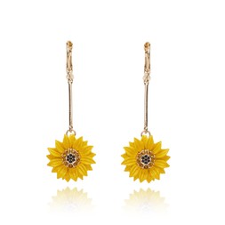 SUNFLOWER DROP EARRINGS £24 BY LOVETT & CO