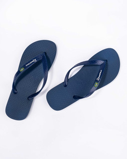 Mens Classic Brazil II Flip Flops Navy - £20