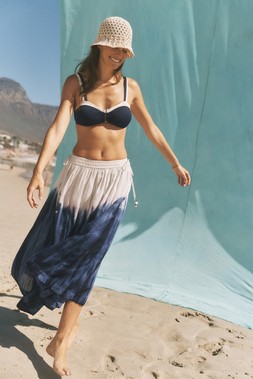 Elise Ombré Midi Skirt Blue