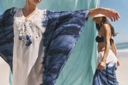 Elise Ombré Midi Skirt Blue