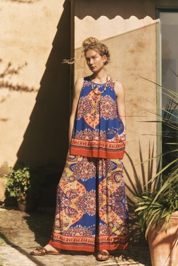 Padma Sleeveless Printed Top Blue