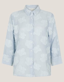 Ayla Floral Jacquard Shirt Blue