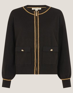 Nolan Knit Bomber Jacket Black