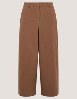 Luna Cropped Wide Leg Trousers Camel
