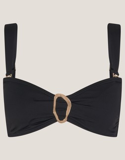 Cindy Molten Detail Bikini Top Black