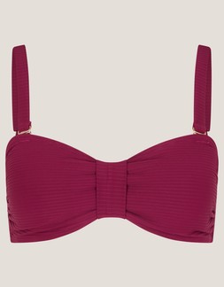 Mia Bandeau Bikini Top Red