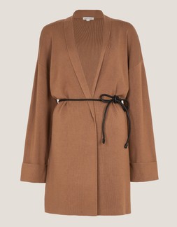 Saskia Tie Front Cardigan Camel