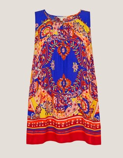 Padma Sleeveless Printed Top Blue