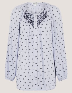 Mia Print Blouse Blue