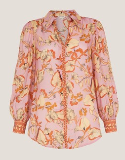 Isabella Floral Print Blouse Purple