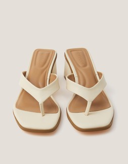 Tilly Toe Thong Mules Ivory