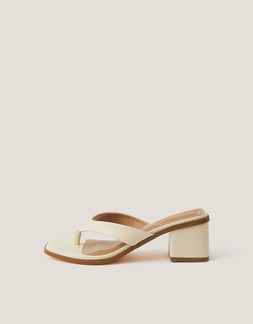 Tilly Toe Thong Mules Ivory