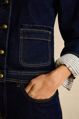 Dina Darted Barrel Jeans Blue