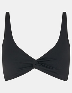 Knot Front Bikini Top Black