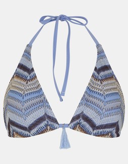 Crochet Triangle Bikini Top Multi