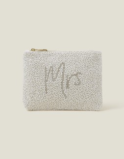 Mrs Sequin Bridal Pouch