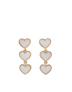 Triple Heart Moonstone Drop