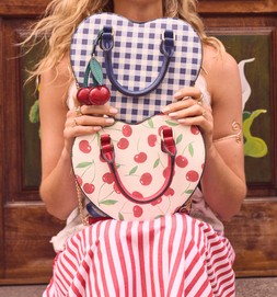 Gingham Heart Crossbody Bag