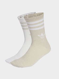 adidas Originals Unisex 3 Stripe Glitter Crew Socks 2 Pack €10 at Very.ie