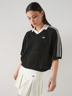 adidas Originals Women's Knitted Crochet Polo €48 at Very.ie