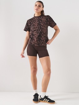 adidas Sportswear Women's Seasonal Essentials Leopard Print Biker Shorts With 3-Stripes €30 at Very.ie