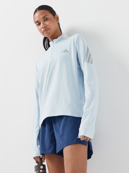 adidas Women's Running Adi365 Iconic Stripes Zip Top - Blue €48 at Very.ie