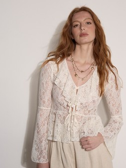 Apricot Lace Ruffle Cardigan €38 at Very.ie