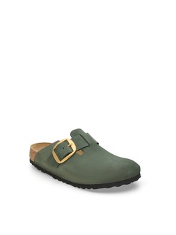 Birkenstock Boston Big Buckle Nubuck Leather Clog - Thyme €20 @ Very.ie