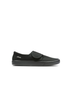 Clarks Kids Hopper Run Canvas Strap Plimsoll - Black €14 at Very.ie