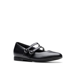 Clarks Youth Finja Bar Leather Mary-jane Shoe - Black €44 at Very.ie
