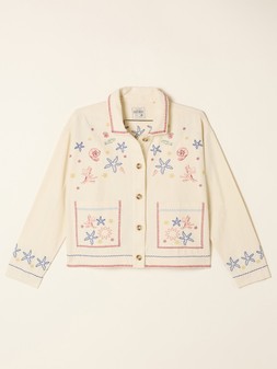 FatFace Shells Embroidered Jacket - Cream €95 at Very.ie