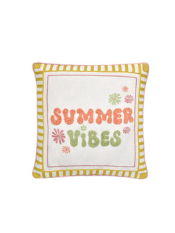 Fusion Summer Vibes Slogan Filled Cushion In Multi - 43 X 43cm €22.99 at Very.ie