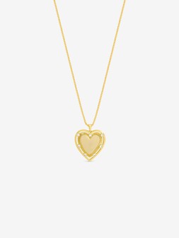 Inicio 14K Gold Plated Textured Heart Charm Pendant €39 at Very.ie