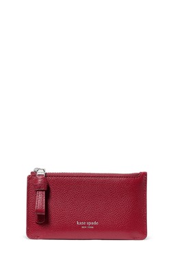 Kate Spade New York Loop Pebbled Leather East West Zip Card Case - Red €72 at Very.ie