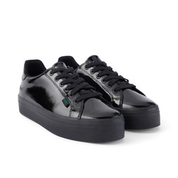 Kickers Youth Tovni Stack Patent Leather Lace-up Shoe - Black €75 at Very.ie