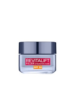 L'Oreal Paris Revitalift Filler + Hyaluronic Acid Anti Ageing Anti-Wrinkle SPF 50 Replumping Day Cream 50ml €29 at Very.ie