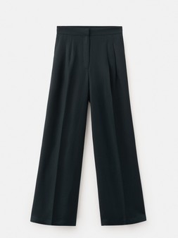 Mango Straight-fit Linen Trousers With Pleats - Navy €70 at Very.ie