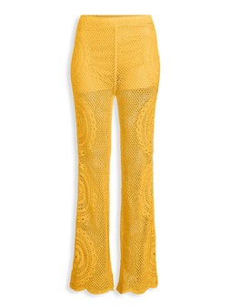 Michelle Keegan Crochet Kickflare Trouser - Yellow €70 at Very.ie