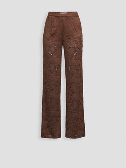 Michelle Keegan Lace Wide Leg Trouser Co Ord - Brown €52 at Very.ie