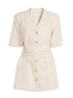 Michelle Keegan Linen Mini Shirt Dress - Beige €70 at Very.ie