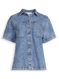 Michelle Keegan Relaxed Denim Shirt - Mid Wash €58 at Very.ie