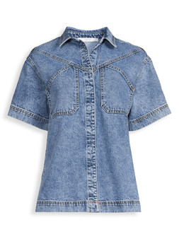 Michelle Keegan Relaxed Denim Shirt - Mid Wash €58 at Very.ie